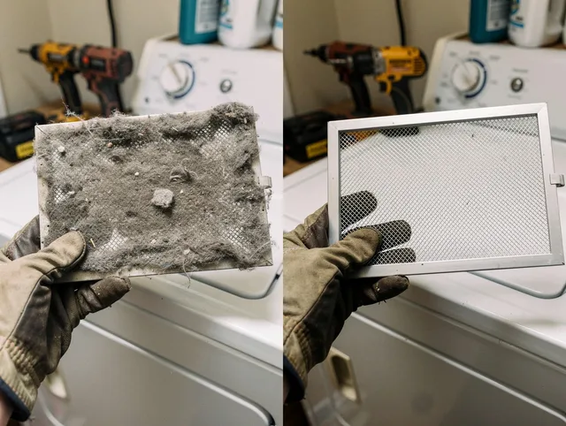 Professional lint trap cleaning by Simsbury Dryer Vent Cleaning in Simsbury