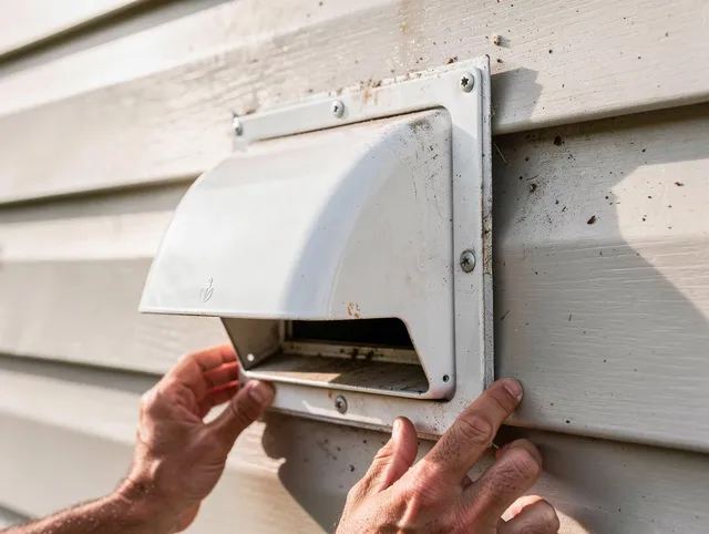 Simsbury Dryer Vent Cleaning technician delivering thorough residential dryer vent cleaning service in Simsbury